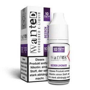 Wanted Beeren Limonade 10 mg NIC SALT - Steuerware